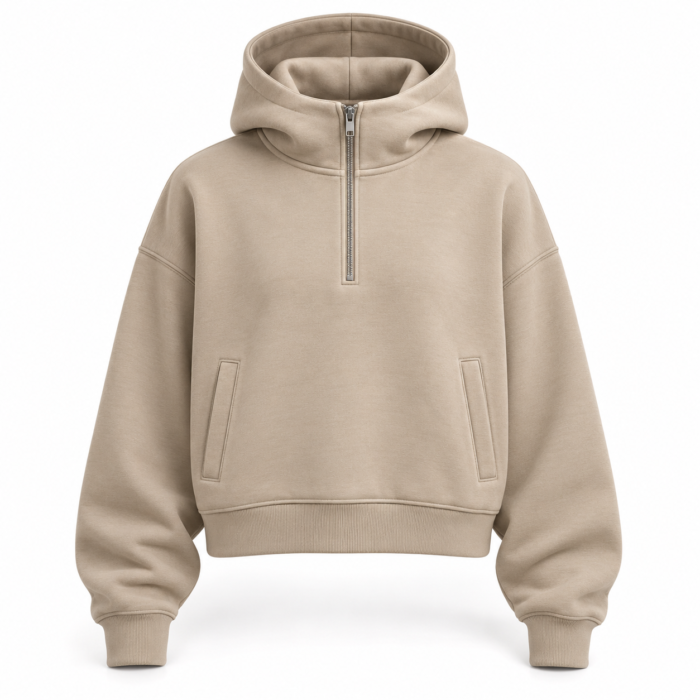 Sand Half Zip Hoodie HG-HD-04