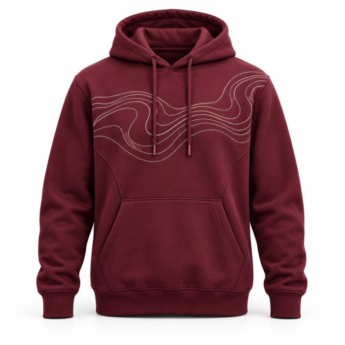 Burgundy Contour Hoodie HG-HD-05
