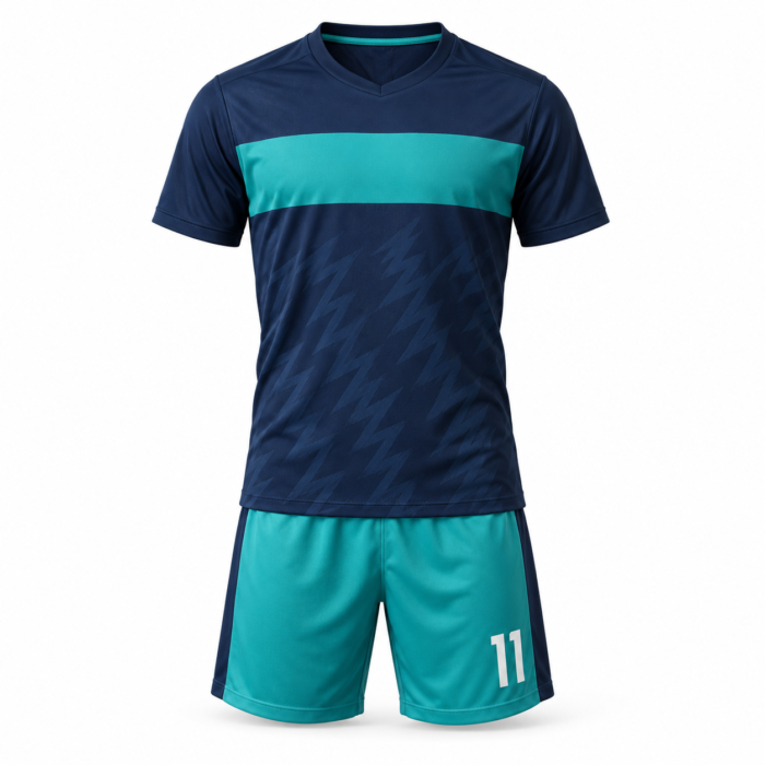 Navy Teal Soccer Uniform HG-SU-05