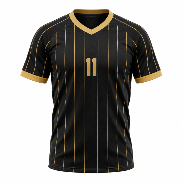 Black Gold Pinstripe Volleyball Jersey HG-VJ-01