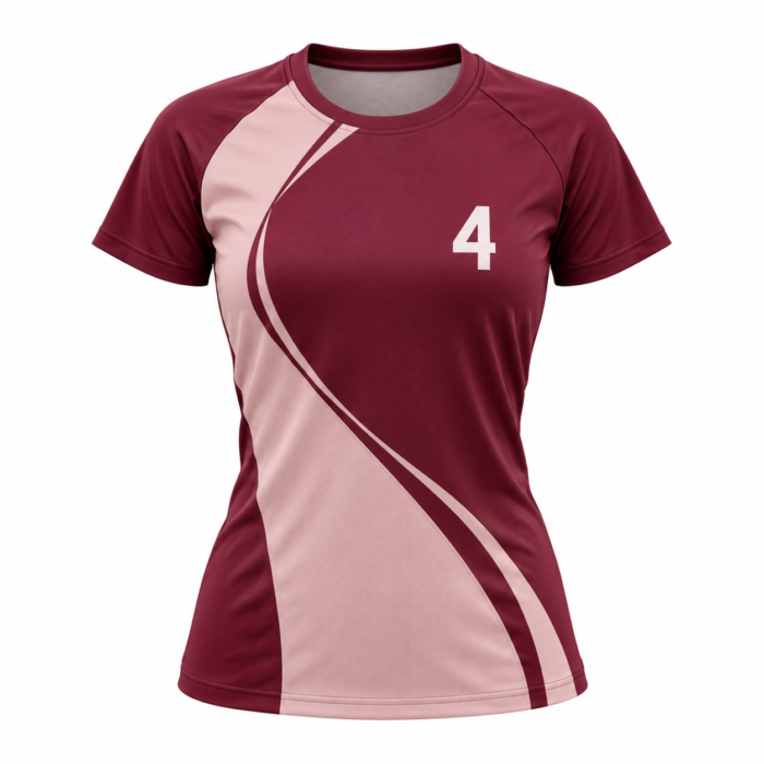 Burgundy Curve Volleyball Jersey HG-VJ-04