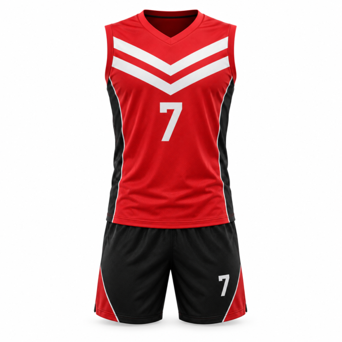 Red Chevron Volleyball Uniform HG-VU-02